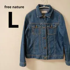 デニムジャケット 【L】ストレッチ Gジャン カジュアル 秋冬