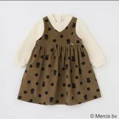 新品未使用　プティマイン　ミッフィーワンピース　100cm ドット