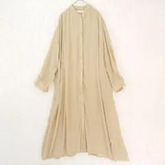 アメリカンホリック シャツ ロングワンピース バンドカラー 薄手長袖