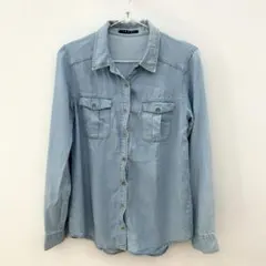 INGNI 長袖シャツ デニムシャツ ライトブルー Ｍ