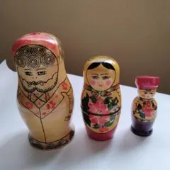 木製マトリョーシカ 3体セット