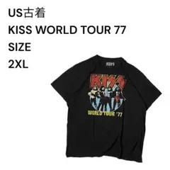 KISS WORLD TOUR '77 公式バンドTシャツ 2XL ブラック