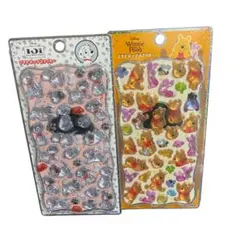 【正規品】プチドロップステッカー ディズニー プーさん 101匹わんちゃん 2枚