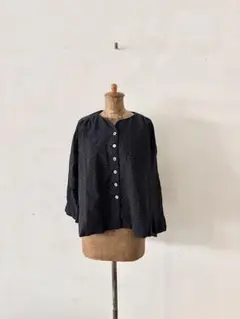 【美品】nest Robe コットンリネン ドットプリント ブラウスのサムネイル