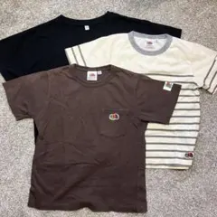 シンプル　Fruit of the Loom Tシャツ 2枚　黒Tセット 130のサムネイル