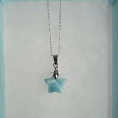 ラリマー　星　ペンダント　シルバー925