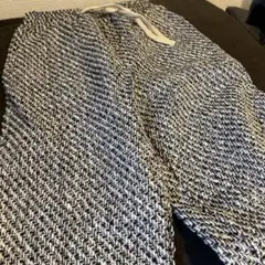 白黒ツイード柄 ジョガーパンツ