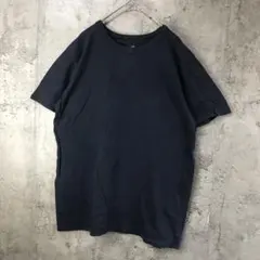 B1931古着　Tシャツ 紺　無地　90s Y2K