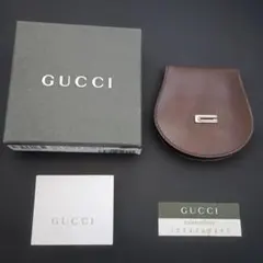 GUCCI ブラウンレザー コインケース