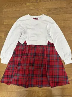 【banshes】 長袖 ドッキングワンピース(サイズ140)