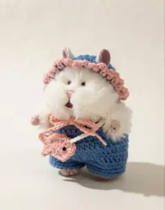 はむにぎりサイズ ボンネット サロペット おさかなポシェット 3点セット ぬい服