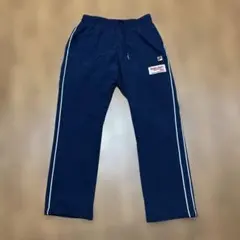 FILA テニス　ネイビー サイドストライプ パンツ M