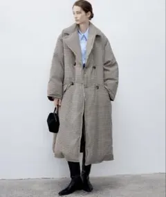 Tageechita クラシカルチェック　ダウンコート　S サイズ