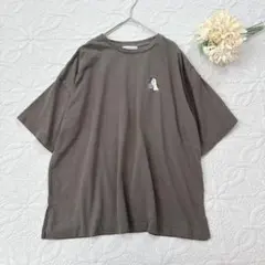 ナイスクラップ　オバケワッペン　オーバーサイズTシャツ　グレー　カジュアルのサムネイル