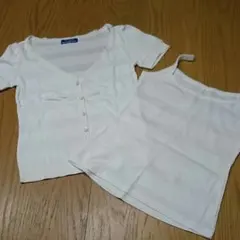 バーバリーブルーレーベル アイボリーアンサンブル M