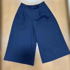 ユニクロ　ネイビー ガウチョパンツ M