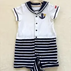 MIKI HOUSE セーラー襟ロンパース 半袖　70センチ