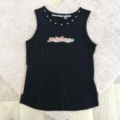 ♡MARY QUANT LONDON♡スタッズ付きデイジー刺繍タンクトップ♡平成