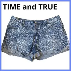 TIME and TRUE【サイズ18】花柄ミッドライズショートパンツ