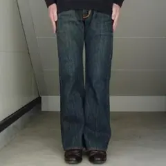 鬼フェード◎ y2k EDWIN Faded Flare Denim Pants