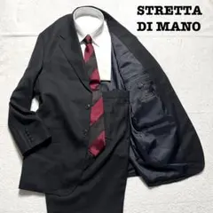 STRETTA DI MANO ブラック　ストライプ　BB6 2タック　セット
