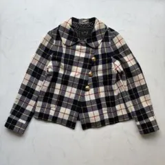 美品✨To b. by agnes b チェック柄ジャケット 38（H312）