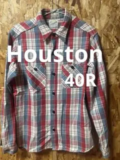 HOUSTON 長袖ネルシャツ 40R チェック柄