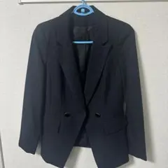 黒ストライプ ダブルブレストジャケット パンツスーツセット