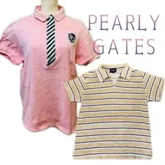 ★2枚セット ポロシャツ ストライプ ボーダー ゴルフ