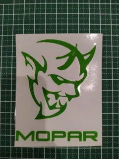 チャレンジャー　デーモン　カッティング　ステッカー 緑色