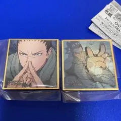 NARUTO ナルト　豆ガチャ色紙　第4弾　奈良シカマル　マイト•ガイ