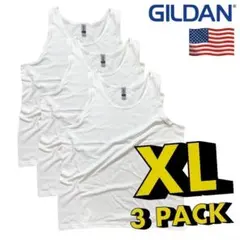 ⭐️⭐️ギルダン　タンクトップ3枚セット　ホワイト　XL　匿名配送　送料無料のサムネイル