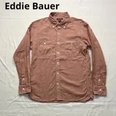 Eddie Bauer エディーバウアー ストライプシャツ 猫目ボタン マチ付
