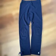 タルティーヌショコラ　ネイビー Mサイズ リボン付きレギンス