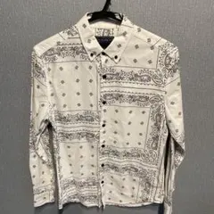 TOPMAN ペイズリー柄 ホワイトシャツ