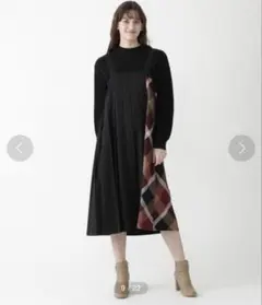 BLUE LABEL CRESTBRIDGE ジャンパースカート38 ブラック