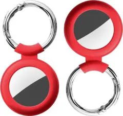 【w&w】 airtagケース シリコン ２個セット エアタグキーホルダー