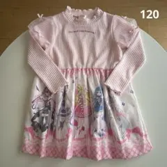 新品 (120) バルーン ワンピース アイドルプリキュア チュール リボン付き