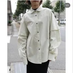 ROKU購入　pelleq cut sleeve シャツ　ミントグリーンのサムネイル