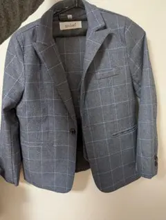 キッズ フォーマルスーツ グレー系チェック