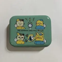 24じかんポケモンCHU スクエア缶 ナガノ ピカチュウ ニャース ちいかわ