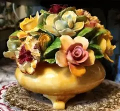 イギリスアンティーク ビクトリアン 特大 陶花 英国製 ロイヤルドルトン UKのサムネイル