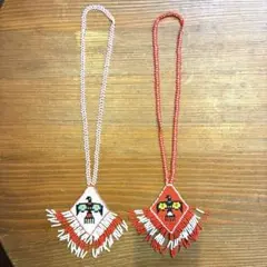 【新品 未使用 保管品】ビーズ ネックレス 民族風 レトロ