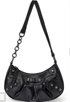 GRL スタッズレザーチェーンバッグ tr672
