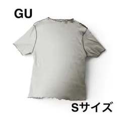 【美品✨】GU ジーユー メロウリブ 半袖Tシャツ ベージュ Sサイズ 夏服
