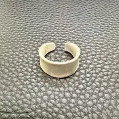 シルバーリング　平打ち　艶消し　マット系　オープンリング