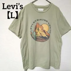 Levi’s【L】半袖Tシャツ ロゴプリント グラフィック カーキ