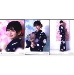 生写真 3枚コンプ　池田瑛紗 2023.July-Ⅱ 浴衣 真夏の全国ツアー