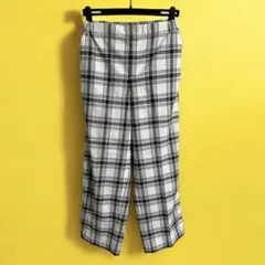 【最終値下げ！】 レディース　カジュアルパンツ　チェック　フルレングス