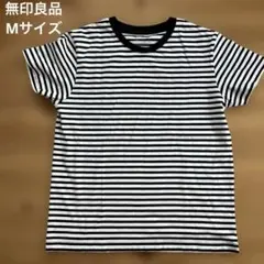 無印良品　Mサイズ ストライプ 半袖Tシャツ